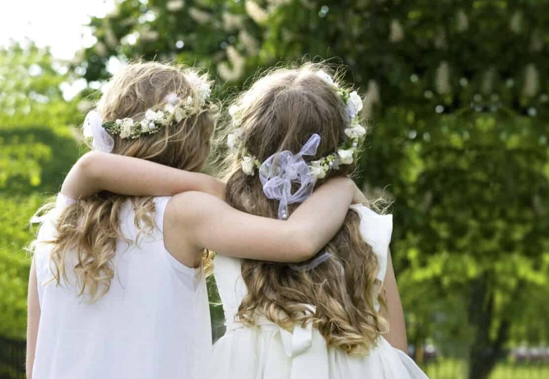 Two,Girls,On,The,Walk,-,First,Communion